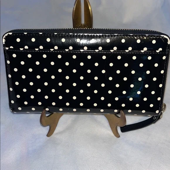 KATE SPADE NEW YORK TWO TONE POLCA-DOT ZIP AROUND WALLET - Picture 2 of 9